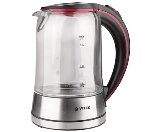  Электрочайник Vitek VT-7009, 2200Вт, прозрачный 