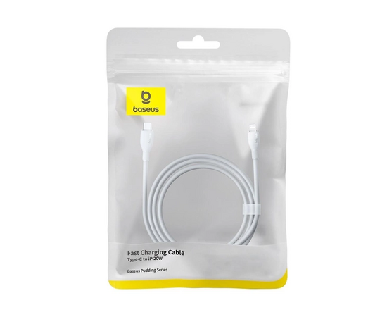  Кабель Type-C to iP Baseus Pudding Series Fast Charging Cable 20W 2m, P10355701221-01 (White) 
