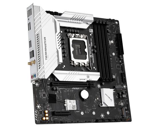  MB s1700 Maxsun MS-Terminator B760M D4 WIFI6E (6940709692899), 4*DDR4, 1*PCIEx16, 1*PCIEx4, 3*M.2, 1*TypeC, 4*USB3.2Gen1, 8*USB2.0, 4*SATA3.0, 2.5G, DP, HDMI, M-ATX, RTL 