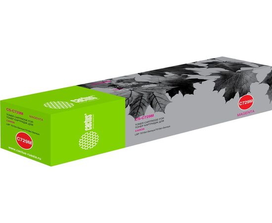  Картридж Cactus CS-C729M для принтеров Canon i-SENSYS LBP7010C/ LBP7018C, пурпурный, 1000стр. 