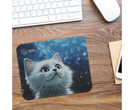  Коврик для мыши Cactus CS-MPC-P06XS White Cat 220x180x2мм 