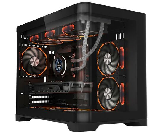  Корпус 1STPLAYER Uview UV6 Black (UV6-BK) / mATX 