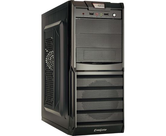  Корпус Exegate EX278399RUS Miditower Exegate XP-329S Black, ATX, <XP500, Black,120mm>, 2*USB, Audio 