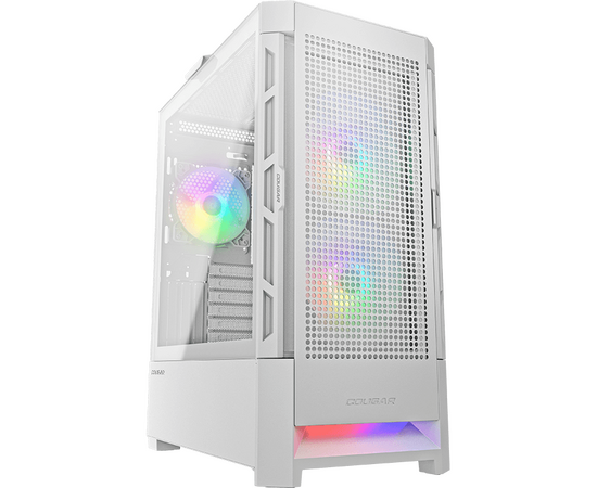  Корпус Cougar Airface RGB White, 2х140мм + 1x120mm ARGB Fan, ARGB Fan Hub, без БП, белый, ATX 
