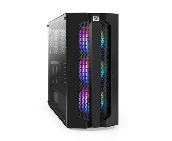  Корпус ExeGate EVO-9205 EX294966RUS Miditower (ATX, без БП, с окном, 1*USB+1*USB3.0, аудио, 3 вент. 12см с RGB подсветкой) 