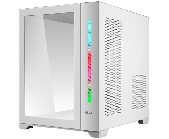  Корпус Ginzzu V450 RGB Белый CRC6 Fan 12cm RGB*3 