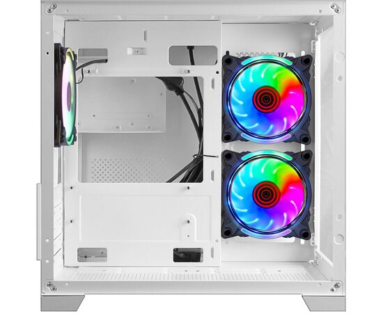  Корпус Ginzzu V450 RGB Белый CRC6 Fan 12cm RGB*3 