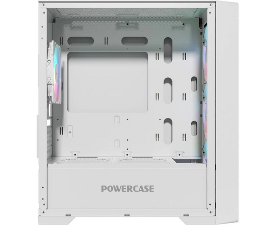  Корпус Powercase Mistral Micro X4W (CMMXW-L4), Tempered Glass, 4х 120mm 5-color fan, белый, mATX 