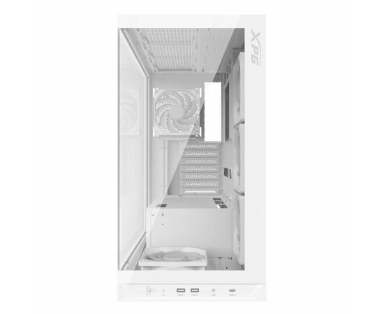  Корпус XPG Invader X White (INVADERXMT-WHCWW) Mid-Tower Gaming ATX PC Case with Panoramic View, Tempered Glass Panels, and RGB Lighting Black 