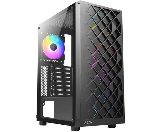  Корпус Azza Spectra черный (CSAZ-280B Spectra) без БП ATX 7x120mm 2x140mm 2xUSB2.0 1xUSB3.0 audio bott PSU 