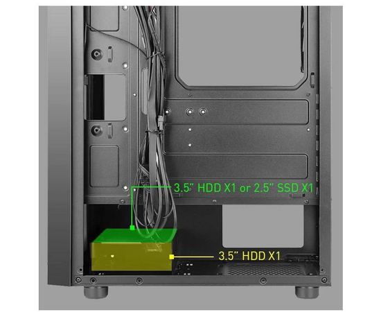  Корпус Azza Spectra черный (CSAZ-280B Spectra) без БП ATX 7x120mm 2x140mm 2xUSB2.0 1xUSB3.0 audio bott PSU 