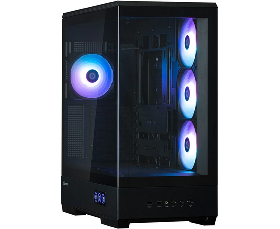  Корпус ZALMAN P50 DS Black, без БП, боковое окно (закаленное стекло), черный, ATX 