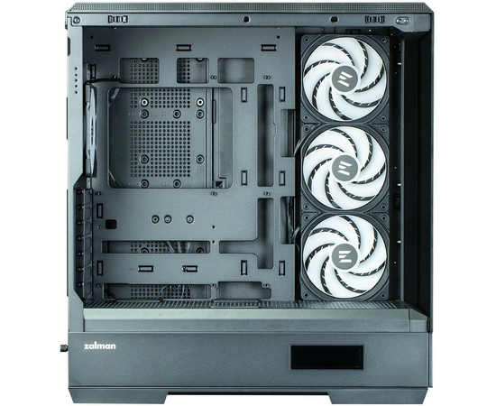  Корпус ZALMAN P50 DS Black, без БП, боковое окно (закаленное стекло), черный, ATX 