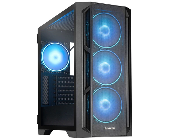  Корпус CHIEFTEC Apex Lumo GA-01B-L-OP без БП, боковая панель из зак. стекла, 3xARGB 140мм спереди, 1xARGB 140мм сзади 