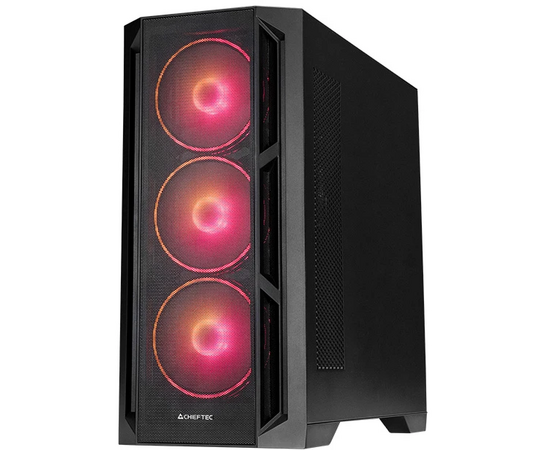  Корпус CHIEFTEC Apex Lumo GA-01B-L-OP без БП, боковая панель из зак. стекла, 3xARGB 140мм спереди, 1xARGB 140мм сзади 