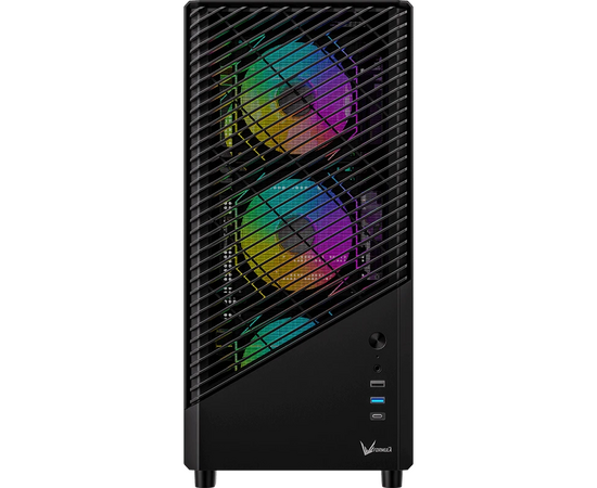  Корпус Formula Mana Geometry черный без БП ATX 3x120mm 1xUSB3.0 1xUSB3.1 audio bott PSU 