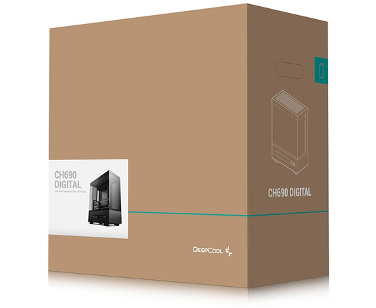  Корпус Deepcool CH690 Digital без БП, боковое окно (панорама), черный, ATX 