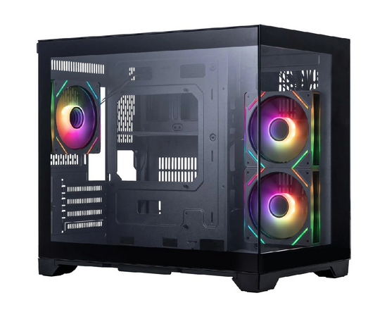  Корпус 1STPLAYER Megaview MV6-T ARGB Black (MV6-TP-BK-2FC7R-1FC7) mATX 