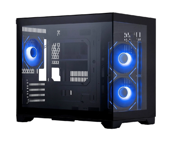  Корпус 1STPLAYER Megaview MV6-T ARGB Black (MV6-TP-BK-2FC7R-1FC7) mATX 