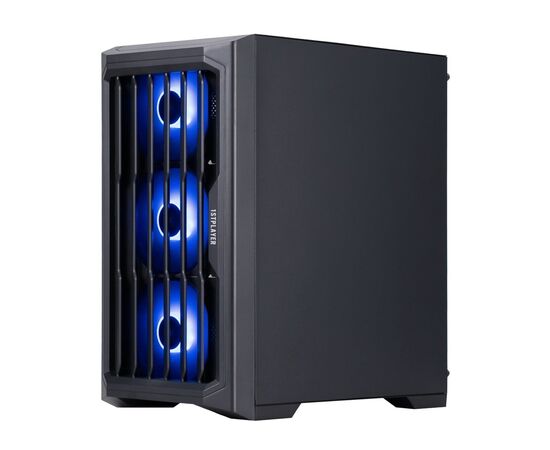  Корпус 1stPlayer BULLET HUNTER H2 ARGB Black (H2-BK-4F7) mATX 4x120mm FRGB fans 