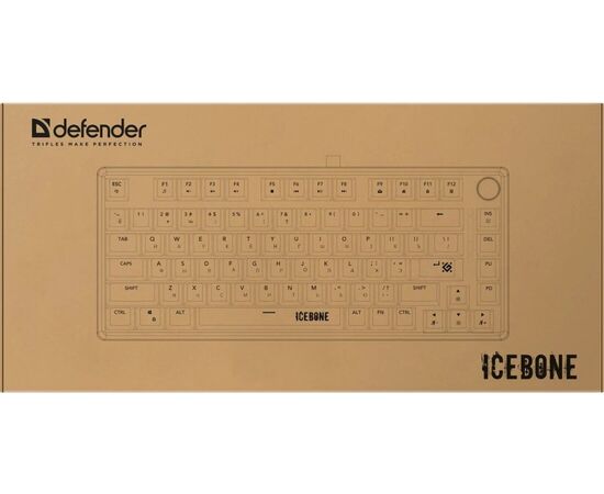  Клавиатура DEFENDER Icebone GK-354 (45354) прозрачный 