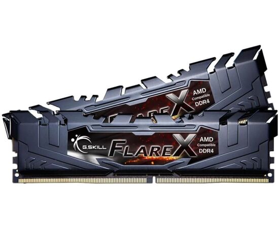  ОЗУ G.SKILL Flare X AMD F4-3200C16D-32GFX Black, DIMM DDR4 32GB 2x16GB kit 3200MHz CL16 1.35V 