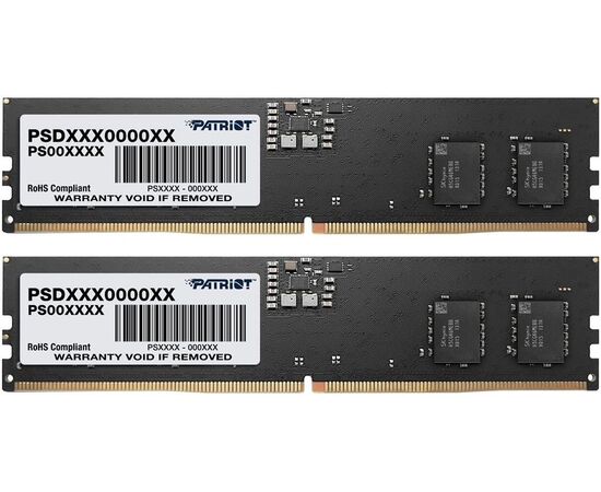  ОЗУ Patriot Signature (PSD532G4800K) DDR5 2x16Gb 4800MHz RTL PC5-38400 CL40 DIMM ECC 288-pin 1.1В 