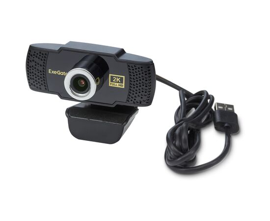  Web камера ExeGate BusinessPro C922 (EX294578RUS) 2K матрица 1/3" 4Мп, 2560x1440, 30fps, линзовый объектив стекло, ручной фокус, USB, микрофон 