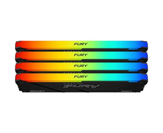 ОЗУ Kingston Fury Beast RGB KF436C18BB2AK4/64 64GB 3600MT/s DDR4 CL18 DIMM (Kit of 4) 