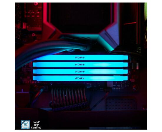  ОЗУ Kingston Fury Beast RGB KF436C18BB2AK4/64 64GB 3600MT/s DDR4 CL18 DIMM (Kit of 4) 