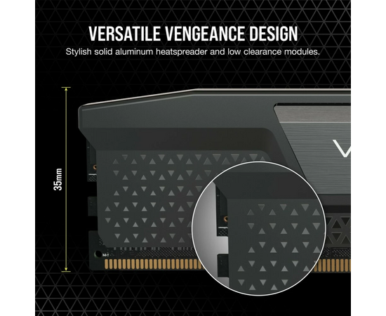  ОЗУ CORSAIR Vengeance Black CMK16GX5M2B5200C40 16GB U-DIMM DDR5 , 5200МГц, CL40 (Kit of 2) XMP 3.0 