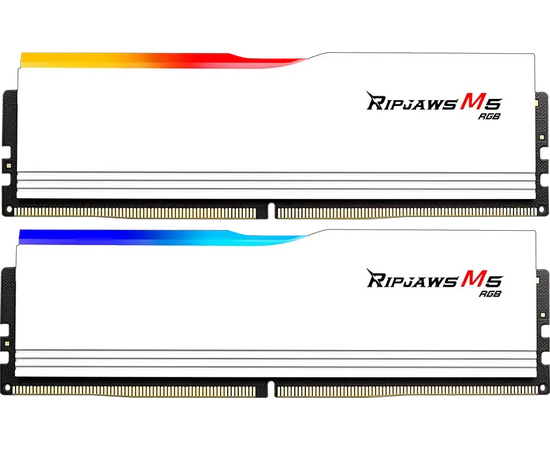  ОЗУ G.SKILL Ripjaws M5 RGB (F5-6000J3238G32GX2-RM5RW) 64GB (2x32GB) DDR5 6000MHz CL32 (32-38-38-96) 1.4V / White 