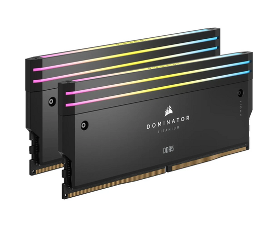  ОЗУ CORSAIR Dominator Titanium RGB CMP96GX5M2B6600C32 96GB 6600МГц DDR5 CL32 DIMM (Kit of 2x48GB) XMP 3.0, Black 
