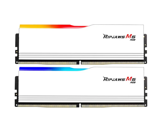  ОЗУ G.SKILL Ripjaws M5 RGB 32GB (F5-5200J4040A16GX2-RM5RW) DDR5 (2x16GB) 5200MHz CL40 (40-40-40-83) 1.1V / White 