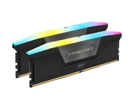  ОЗУ CORSAIR Vengeance RGB CMH32GX5M2B6400C32 32GB 6400МГц DDR5 CL32 DIMM (Kit of 2x16GB) XMP 3.0, Black 