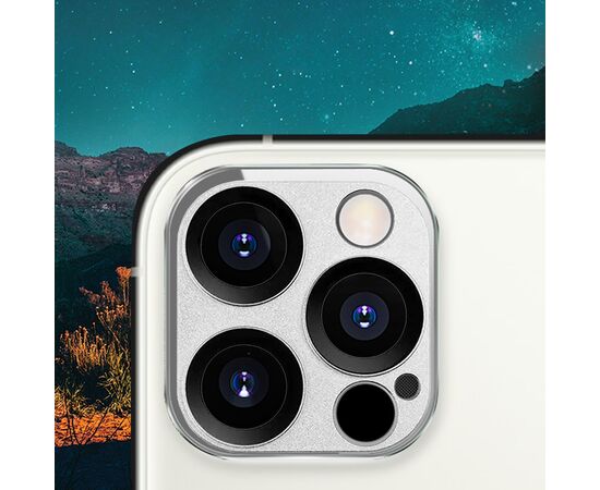  Защитное стекло на заднюю камеру COTEetCI Lens Film для iPhone 12 Pro 6.1", серебристый 