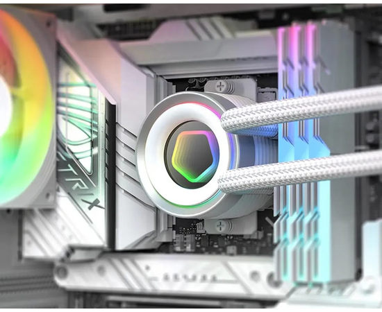  СВО ID-COOLING FX360 Inf White LGA1700/1200/115X/AM4/AM5 (TDP 350W, ARGB Fan and Pump, PWM, Triple Fan 120mm, белый) 