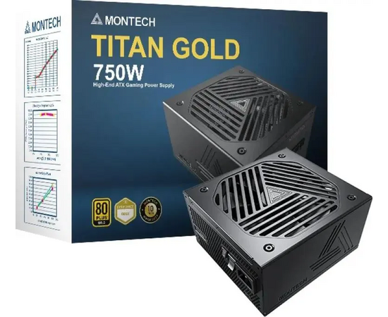  Блок питания MONTECH Titan Gold Gen.5 (TIS0123), 750Вт, 135мм, черный, retail 