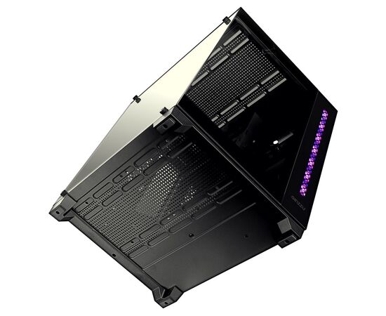  Корпус Ginzzu V520 RGB подсветка, закаленное стекло 1*USB 3.0,1*USB 2.0, AU ATX 