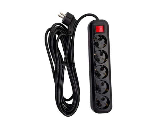  Сетевой фильтр 5Bites SP5B-350 5м, 5 розеток, 16A, черный 
