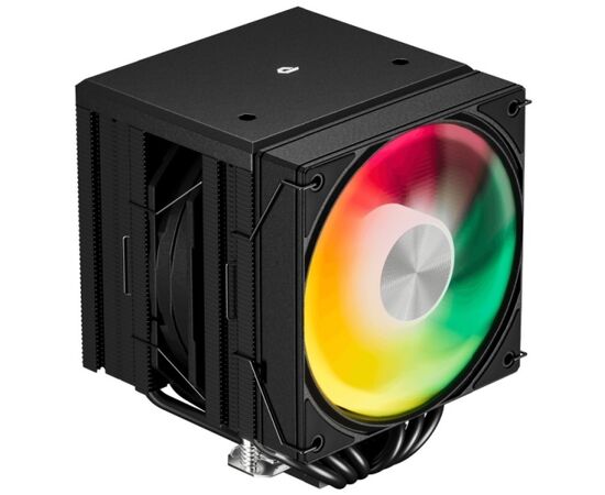  Кулер upHere UE2KC6 Black ARGB / 6HPx6mm, 265W TDP, dual tower, 2x120mm ARGB fans, 600-1650RPM, 68 CFM, 25dBA 
