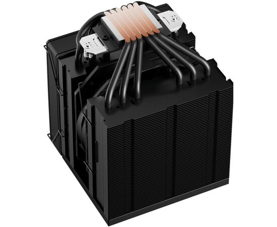  Кулер upHere UE2KC6 Black ARGB / 6HPx6mm, 265W TDP, dual tower, 2x120mm ARGB fans, 600-1650RPM, 68 CFM, 25dBA 