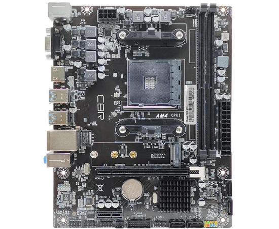  Материнская плата CBR A320 (MB-ARA320-RTL) A320, AM4, 2*DDR4, mATX, VGA+HDMI, 1*PCIEx16,1*PCIEx1, 1*M.2(NVME), 4*SATA3, 2*USB2.0 + 4*USB3.0 