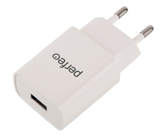  PERFEO Сетевое зарядное устройство с разъемом USB, 2А, белый (I4666) 