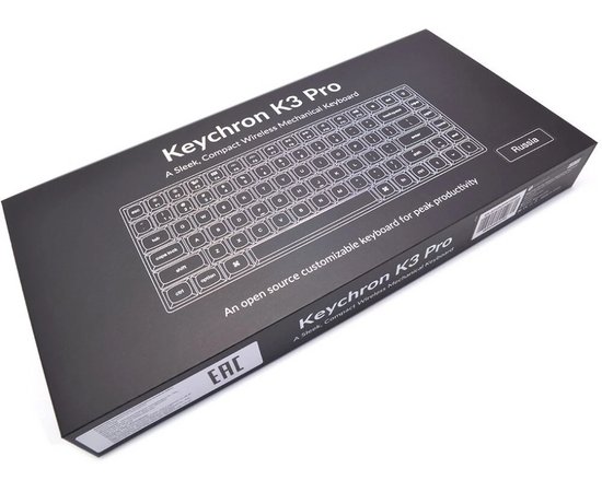  Клавиатура Keychron K3 Pro Gateron low profile Mechanical (K3P-H3-RU) Grey/Brown Switch 