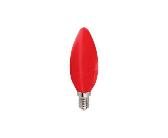  Лампа светодиодная ECOLA candle color 6,0W 220V E14 Red свеча Красная матовая колба 103x37(1/10/100) 